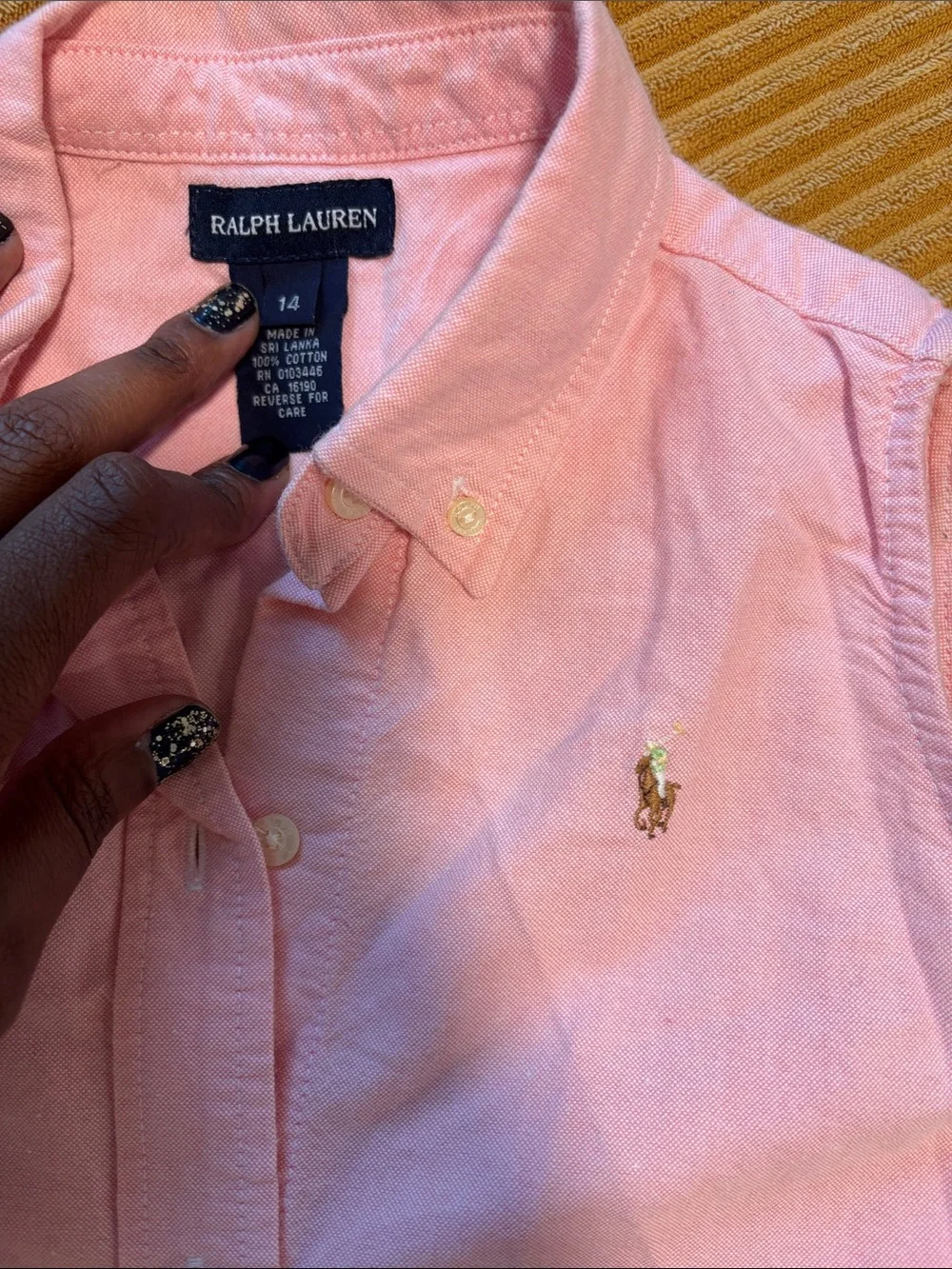 Kids Ralph Lauren Light Pink Sleeveless Button-Front Shirt Dress